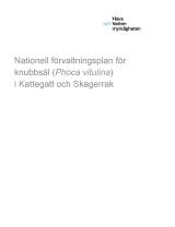 Nationell förvaltningsplan för knubbsäl i Kattegatt och Skagerrak