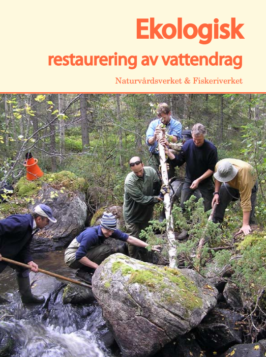 Ekologisk restaurering av vattendrag. Omslag till rapport.