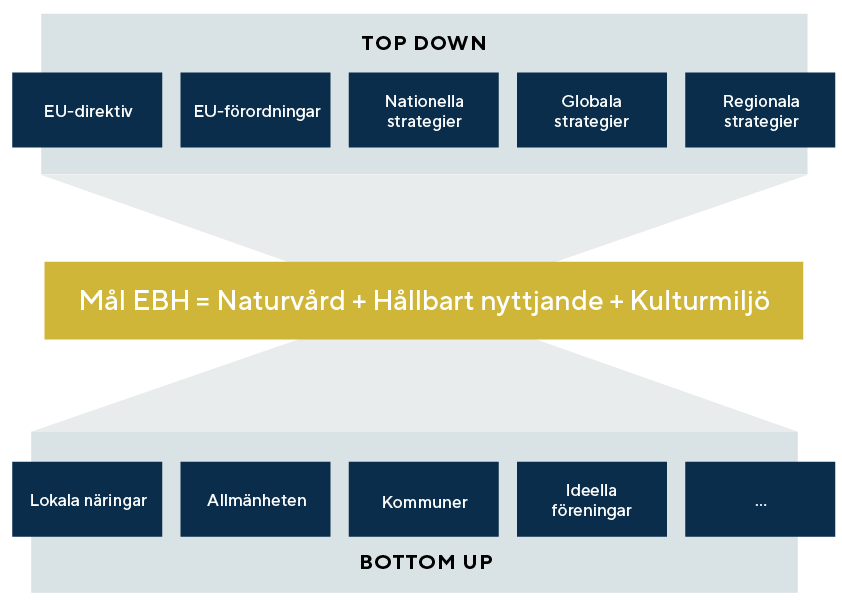 Målsättning för ekosystembaserad havsförvaltning. Illustration.