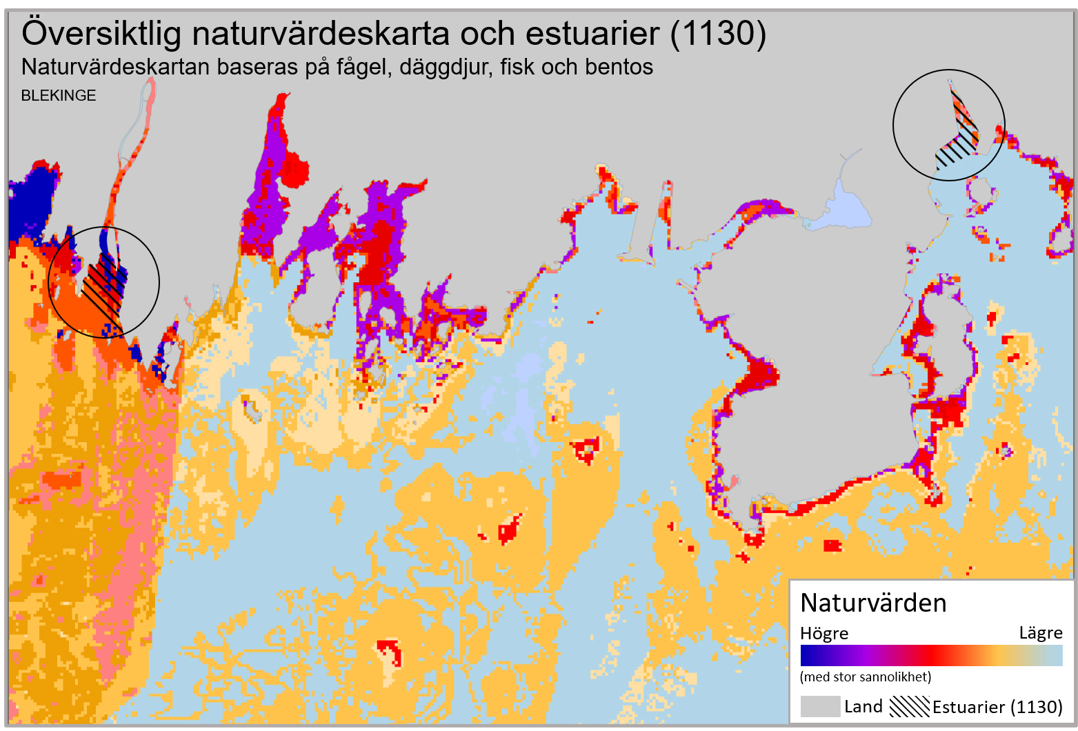 figur 2. översiktlig naturvärdeskarta