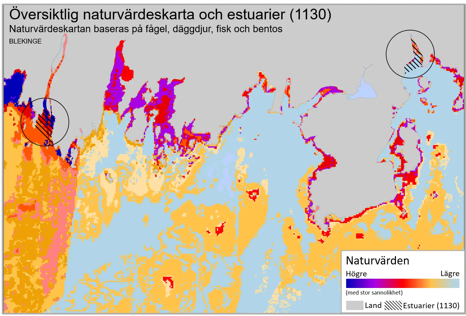 figur 2. översiktlig naturvärdeskarta