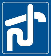 Symbol för toatömningsstation. Illustration.