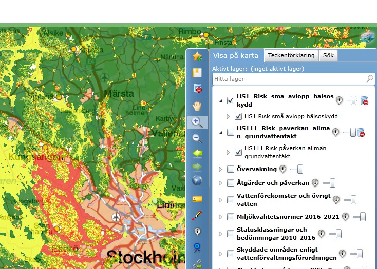 Skärmdump karttjänst.