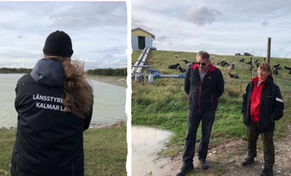 Studiebesöket Gotland och bevattningsdammen NÄRSTREAM. foto: Jan Wågesjö