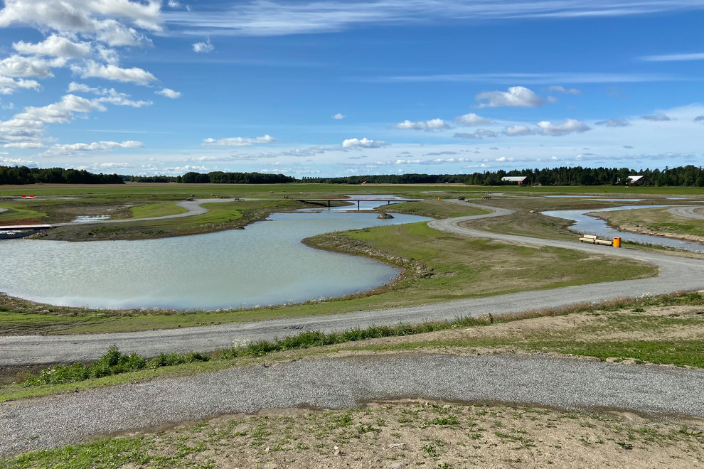 När vattnet från vattenparken i Västerås når Mälaren har mellan 40 och 60 procent av tungmetallerna och fosforn från dagvattnet fångats upp. Foto: LIFE IP Rich Waters.