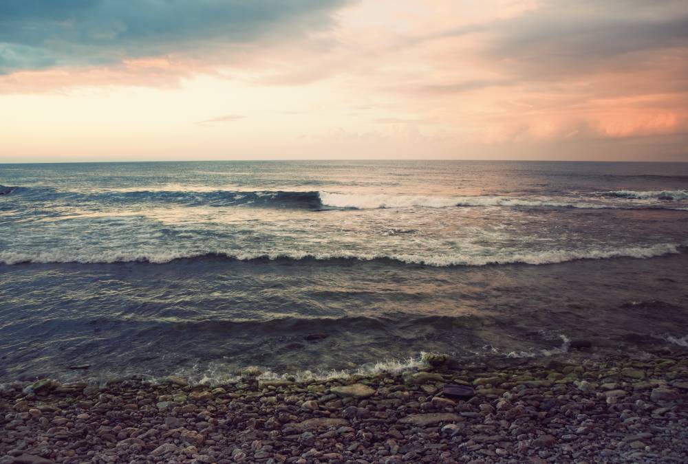 Waves along the Baltic Sea coastline.