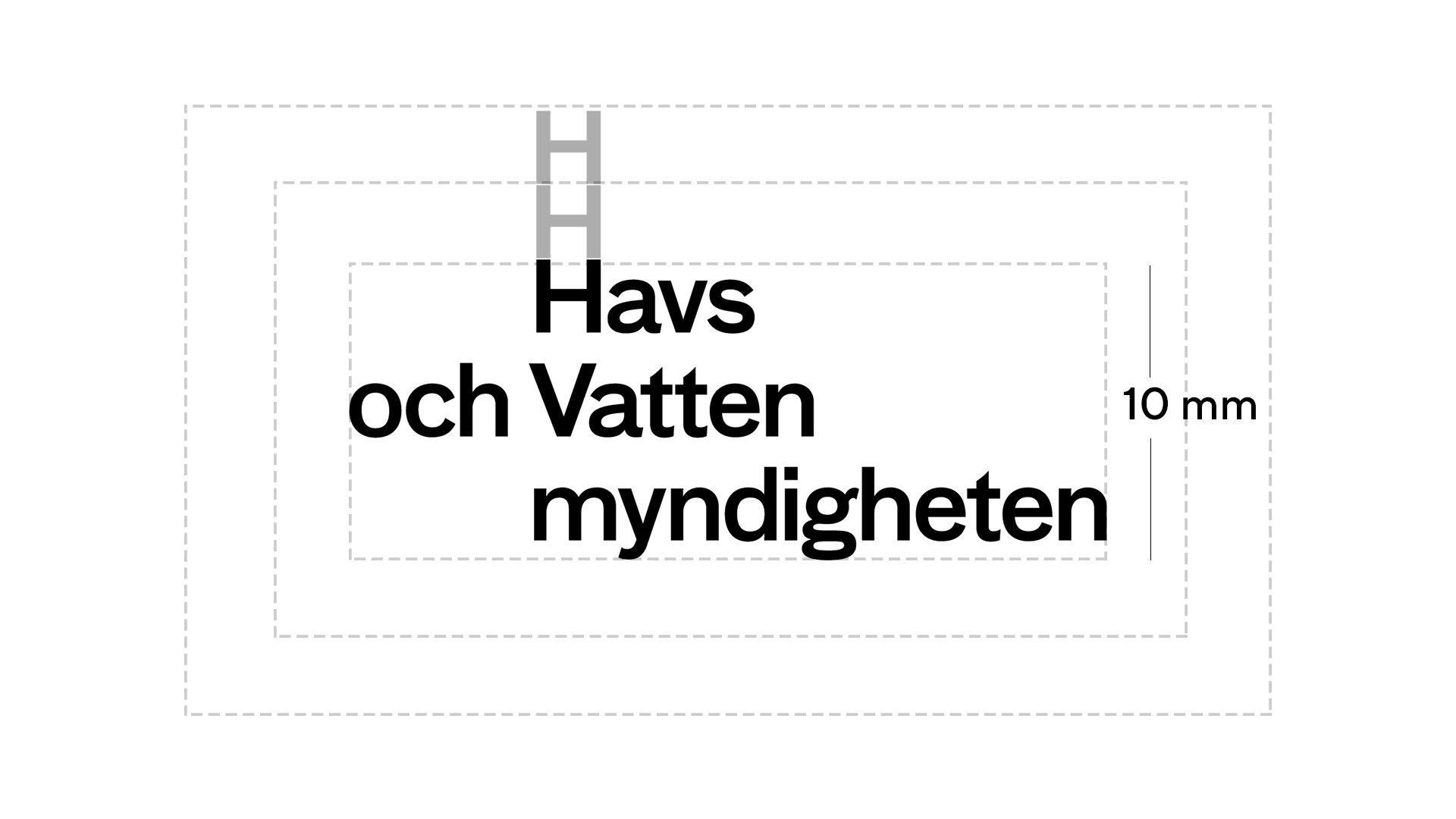 Logotyp med frizon runtom. Illustration.