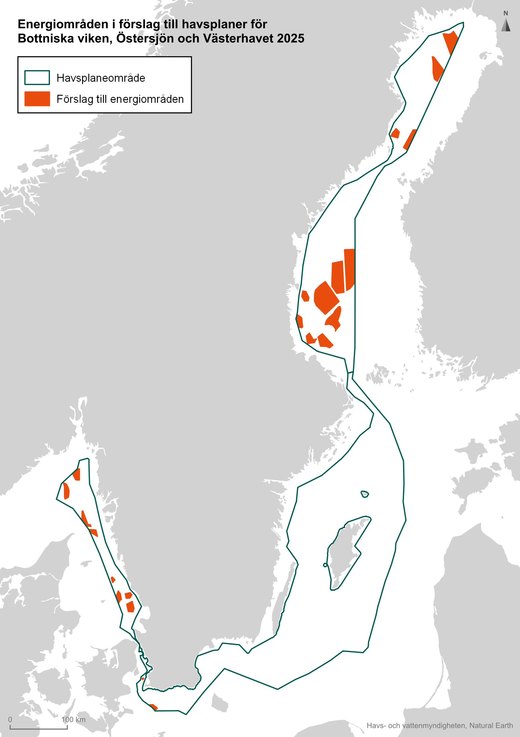 Energiområden i förslag till havsplaner-