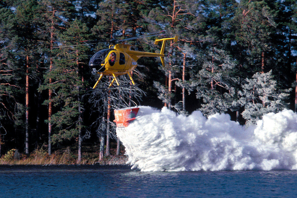 Kalkning mot försurning i Uppland.