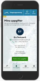 efr-appen vy ändra mina uppgifter