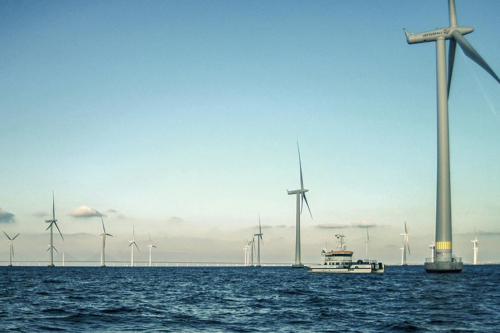Lillgrunds vindkraftpark i Öresund. 2