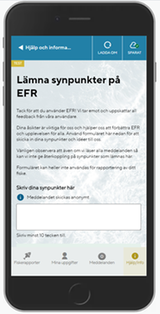 illustration av efr app